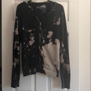 New Affliction Zipped Hooded Sweatshirt Jacket